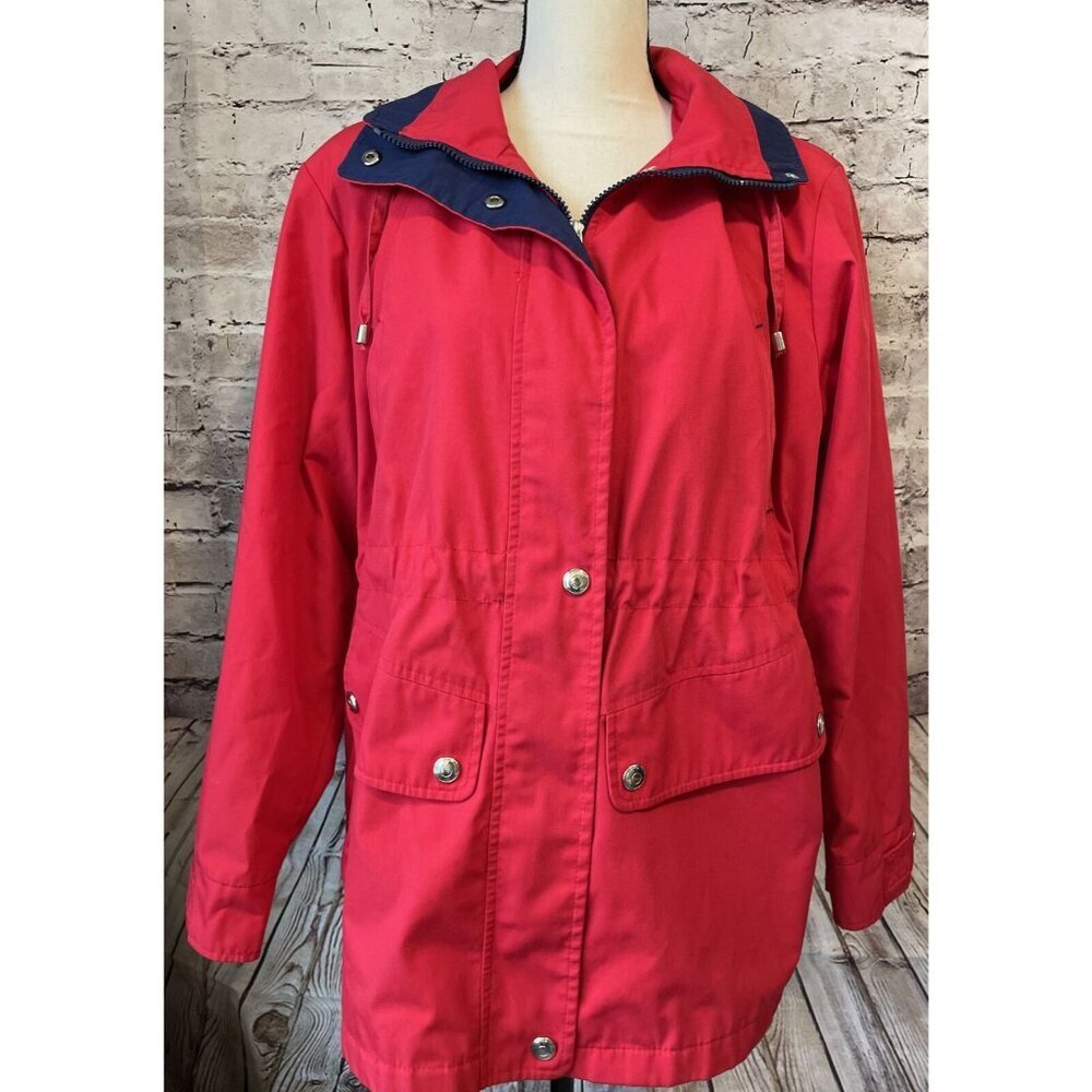 Mackintosh New England‎ Red Women's Jacket Hooded Size L